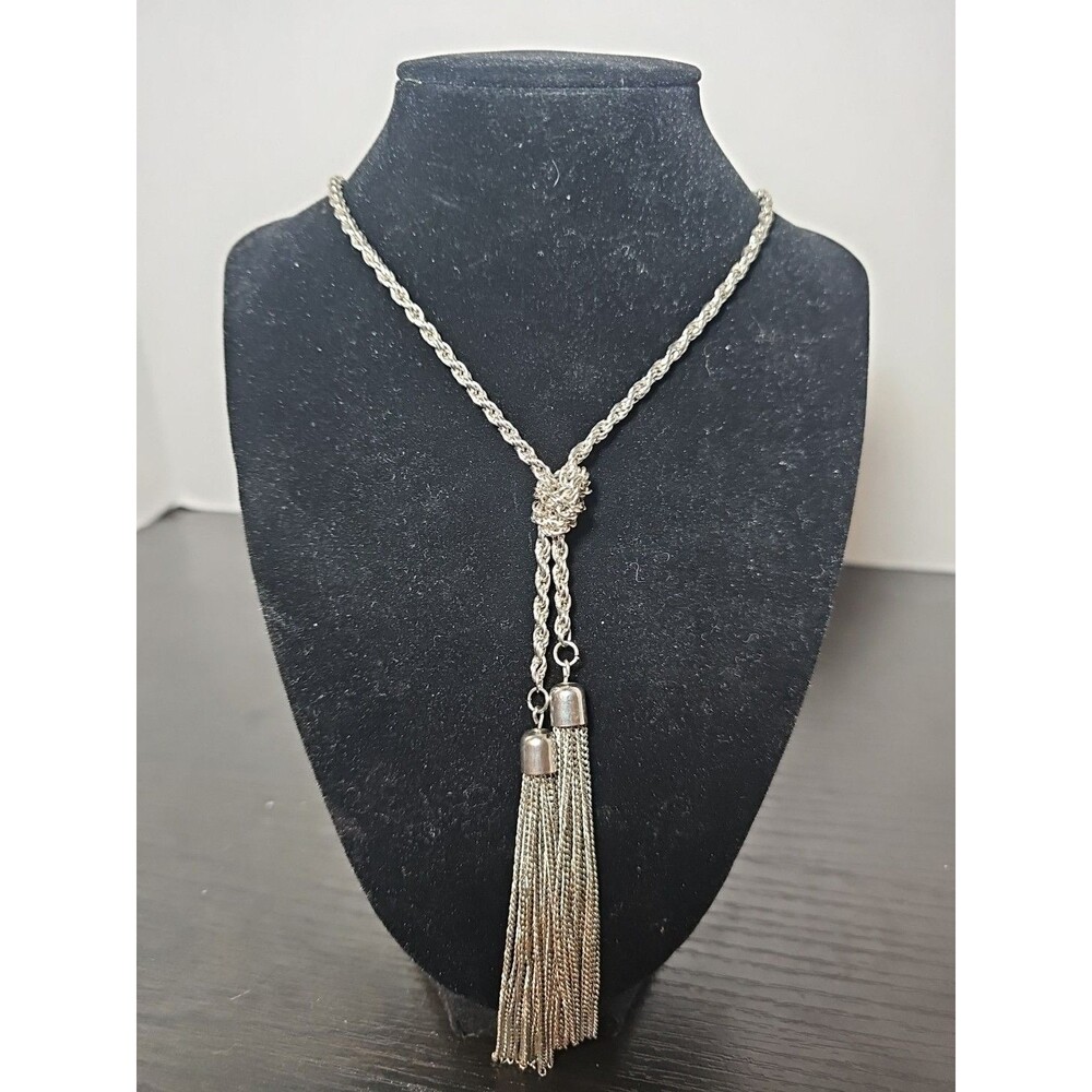 Silver Tassel Rope Necklace - Women Jewelry Necklaces